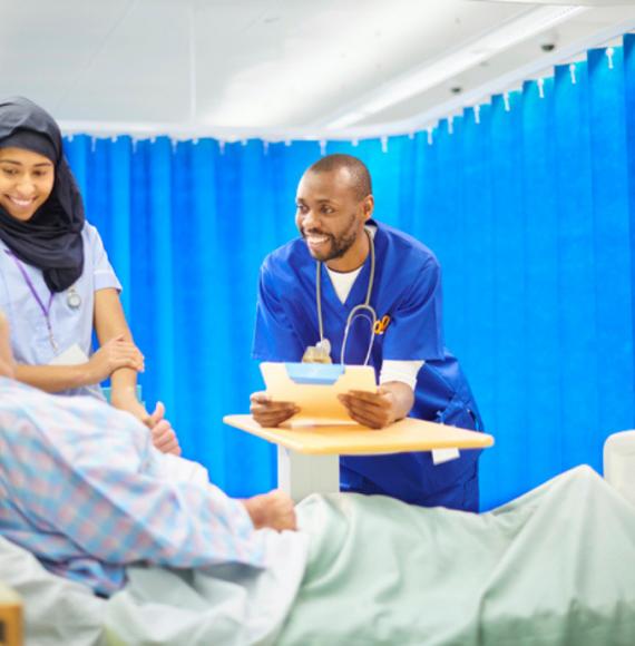 black nurses with patient