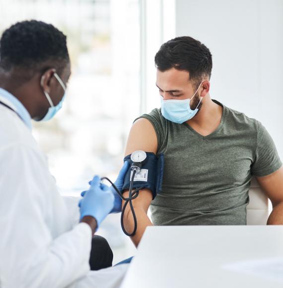 Doctors treating patient