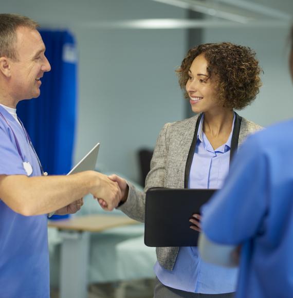 Doctors shaking hands