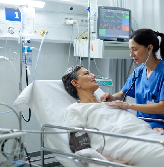 Doctors treating patient