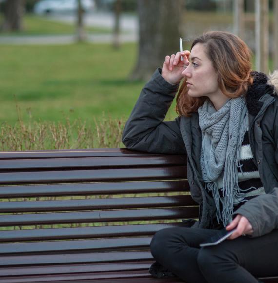 Smoking girl