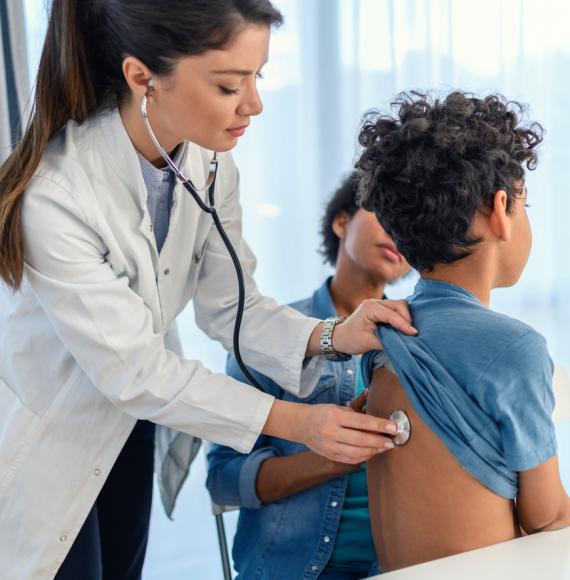 Doctors treating patient