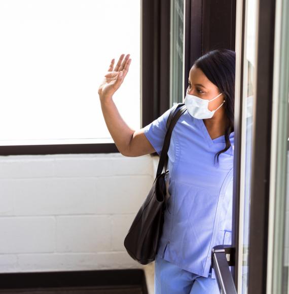 Nurse leaving