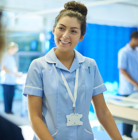 Young nurse smiling