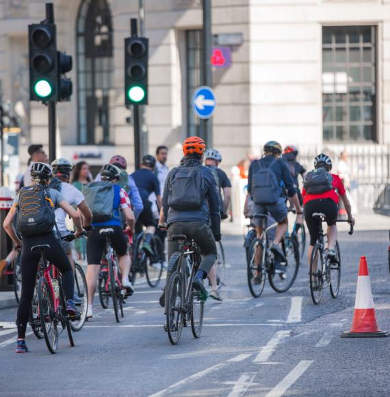 Cyclists in London