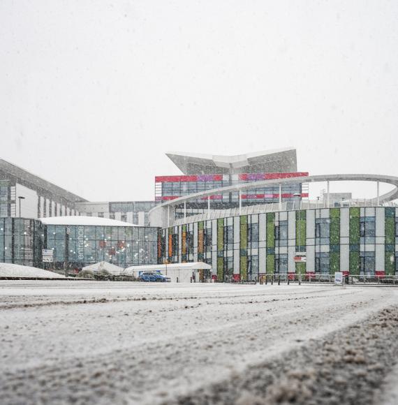 Hospital in winter