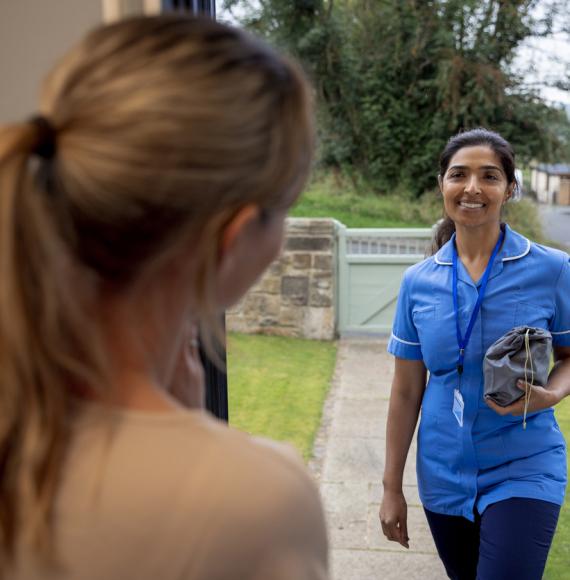 Nurse at patient's home