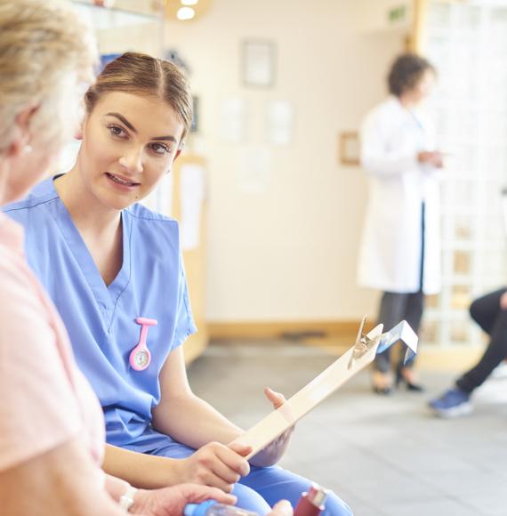 Nurse and patient