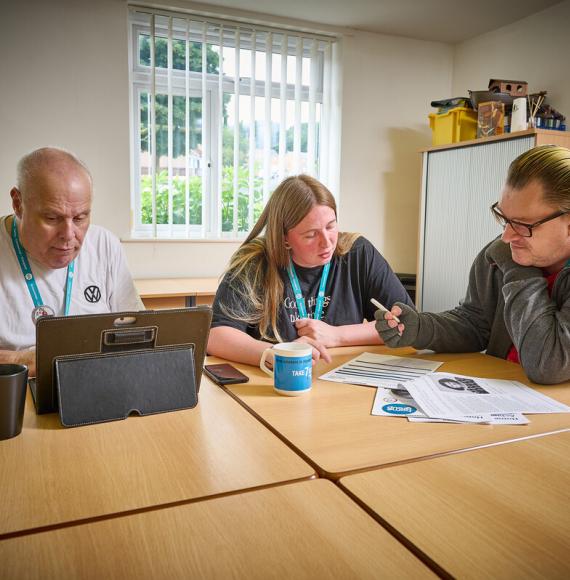 Staff and customers at County Durham community services