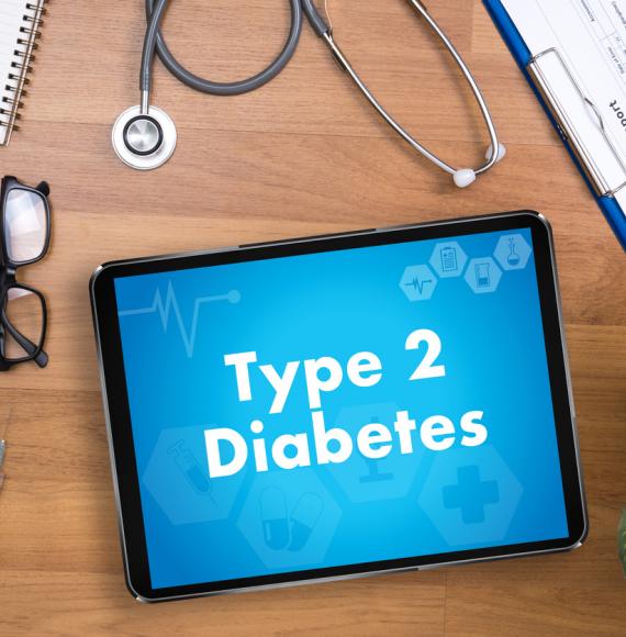 Screen with type 2 diabetes on