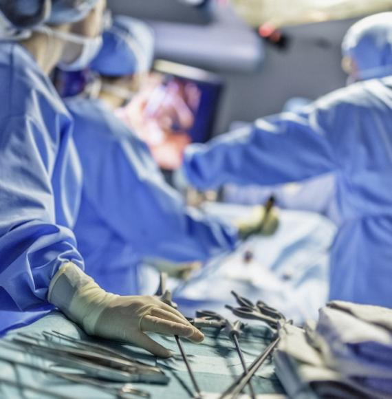 Surgical team in operating theatre