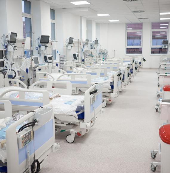 Modern hospital room