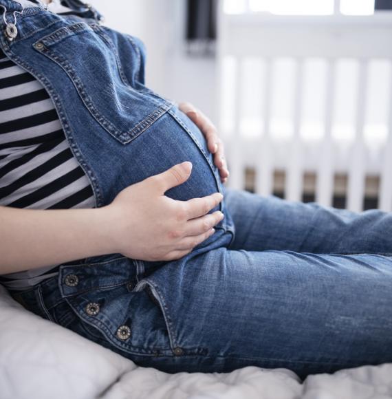 Pregnant woman depicting women's health