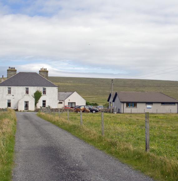 Image of a GP surgery in the Shetland Islands depicting rural healthcare for NHS Scotland