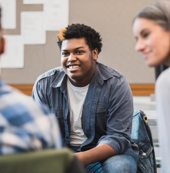 Image of a youth mental health meeting depicting the new government support