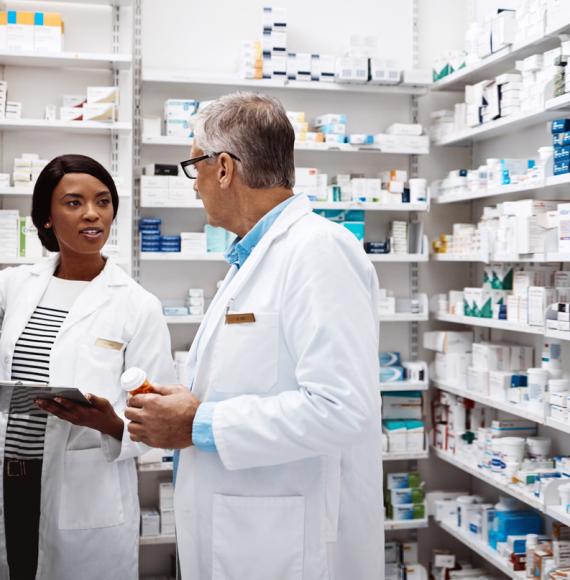 Pharmacists in a pharmacy