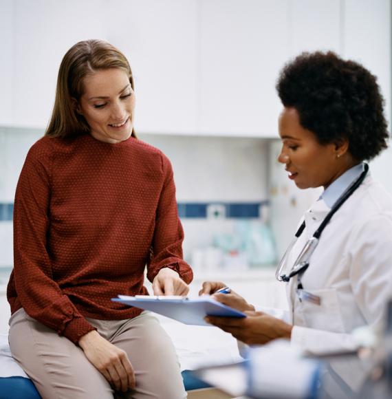 Doctor consulting with a patient