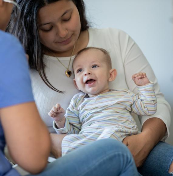 Baby with Parent and Nurse