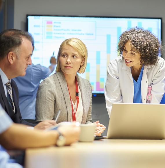 Team of health professional in a meeting