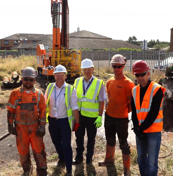 Staff from North Tees and Hartlepool NHS Foundation Trust and Veolia on site at Hartlepool