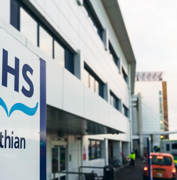 A sign outside the Royal Infirmary of Edinburgh