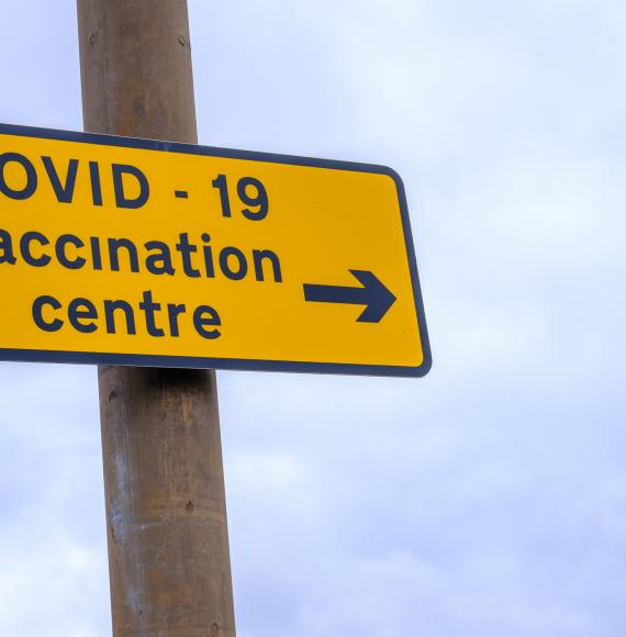 Sign For Covid Vaccination Centre