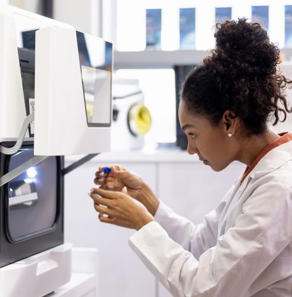 Scientist working on health innovation