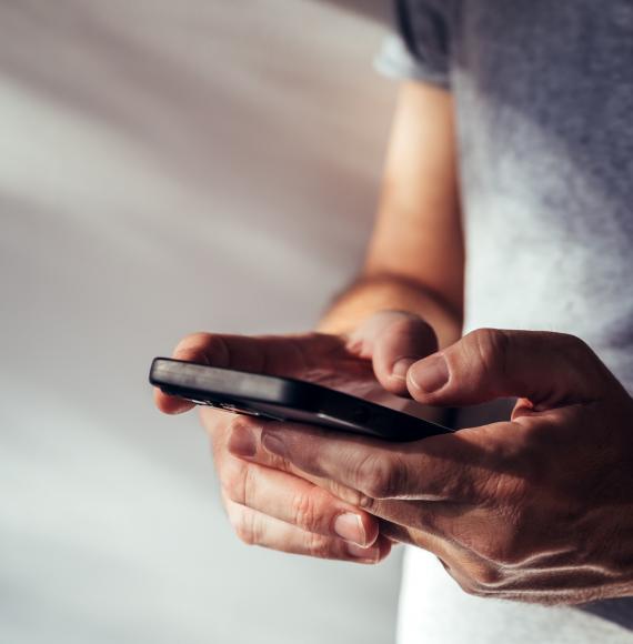 Man using a mobile phone