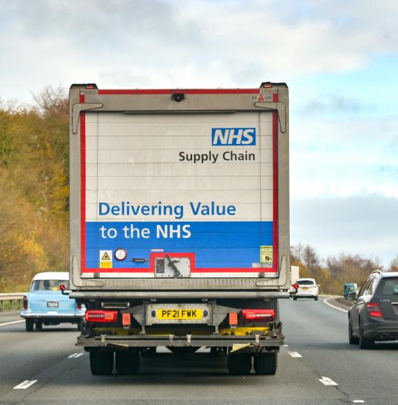 NHS supply chain van