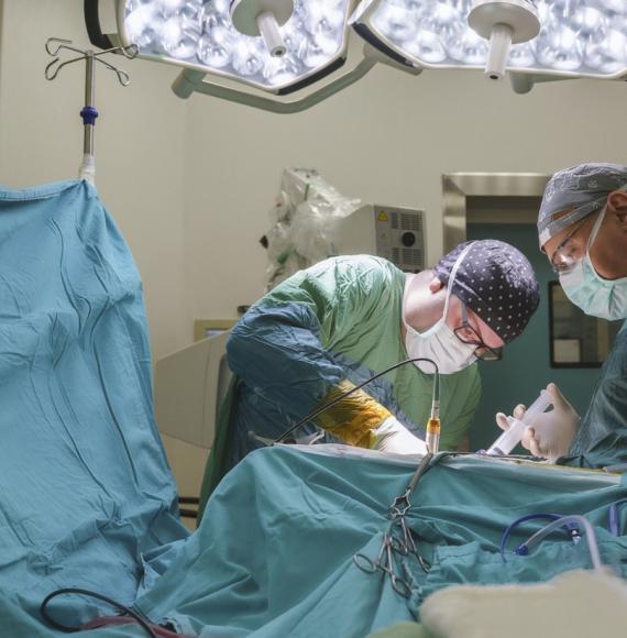 Neurosurgeon team operating