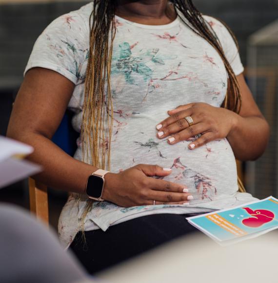A woman who is pregnant