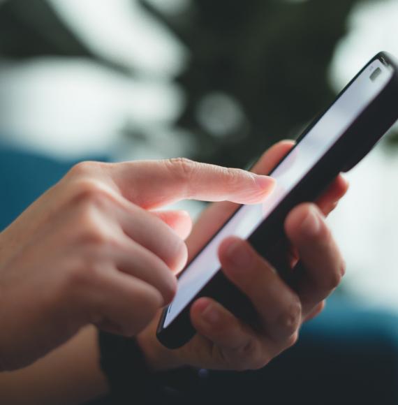 Person using app
