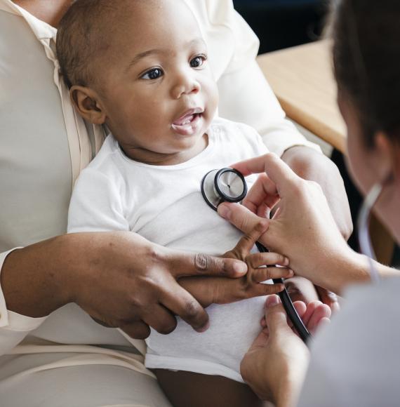 Baby visiting a doctor
