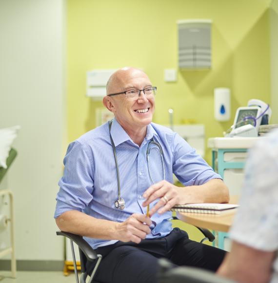 Doctor talking to a patient