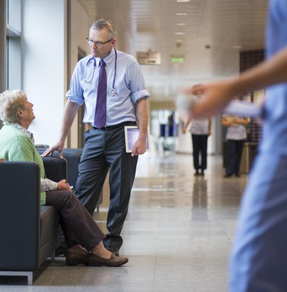 Doctor talking to a patient