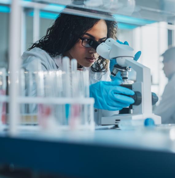 Scientist conducting health research
