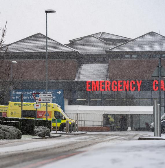 Hospital in the snow