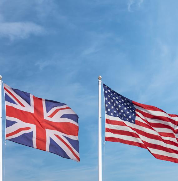 UK and US flags
