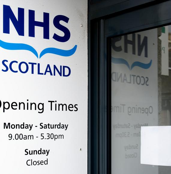 NHS Scotland sign