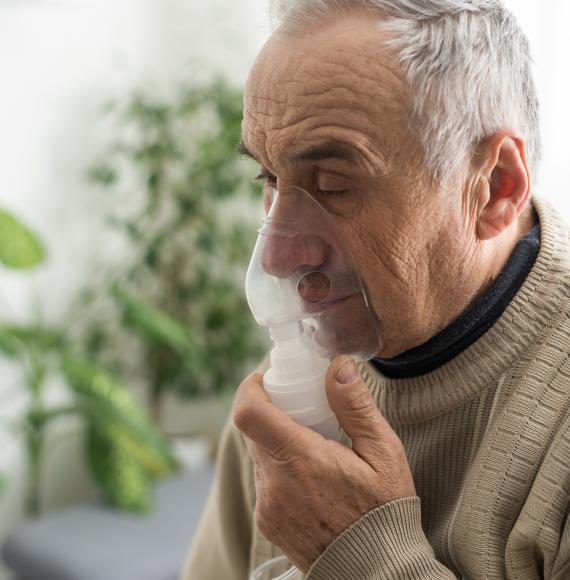 Old man with COPD