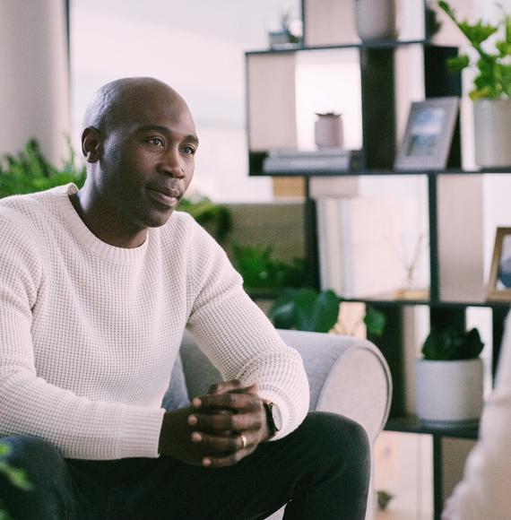 Black man in mental health care