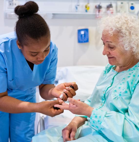 Patient with diabetes