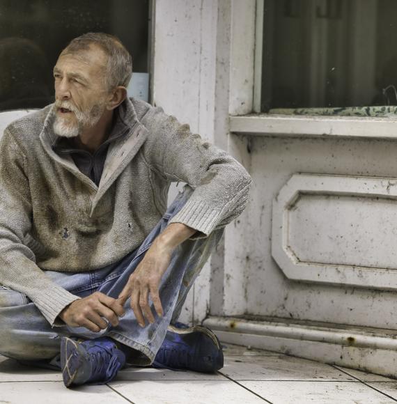 Person in deprived area