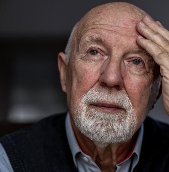 Senior man with dementia