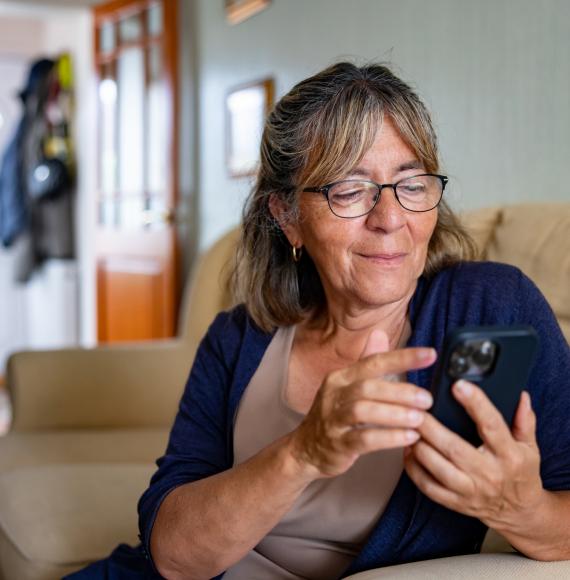 Woman using her phone