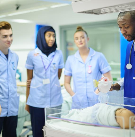 Student midwives in training