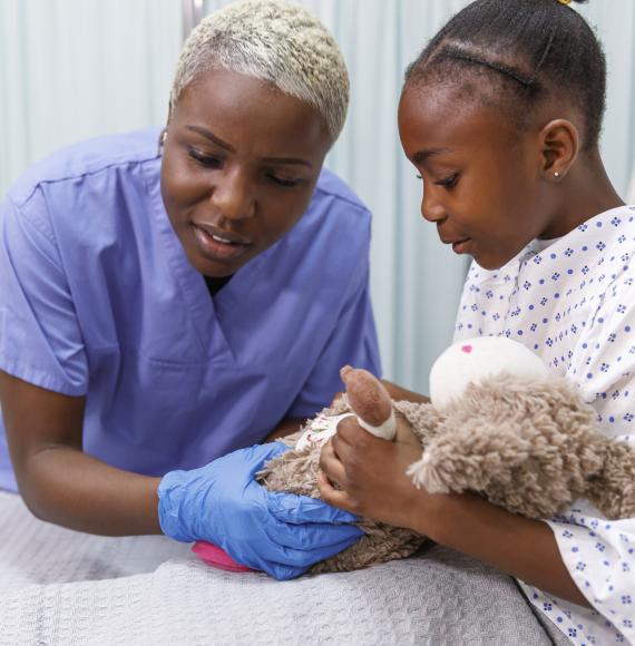 Young child in hospital