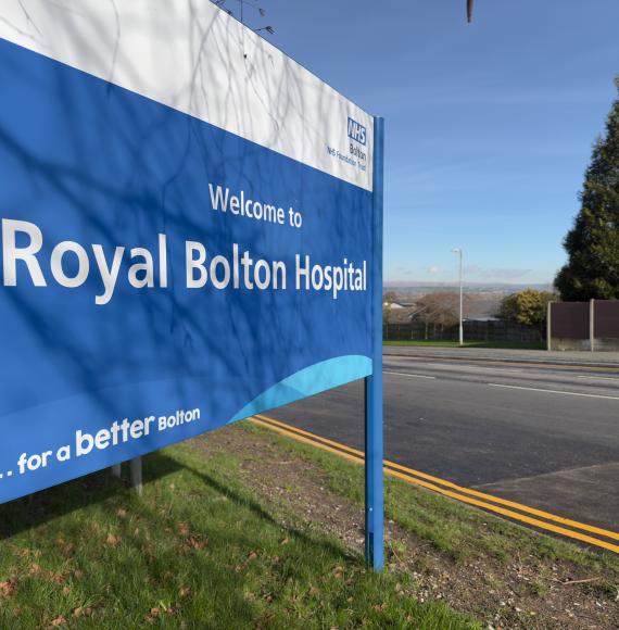 Royal Bolton Hospital sign