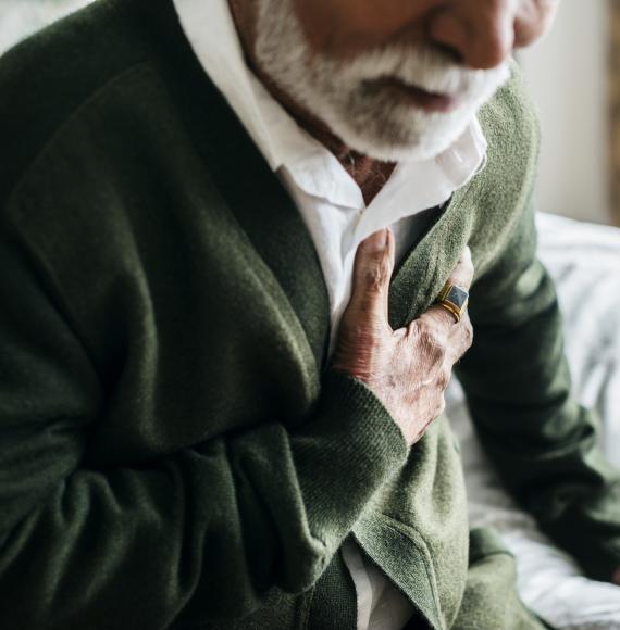 Man with heart disease