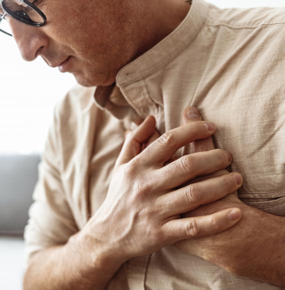 Man with heart problems